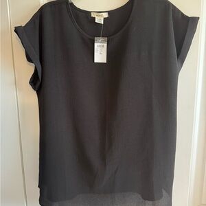 Rue21 Black Cap Sleeve Boxy Blouse
